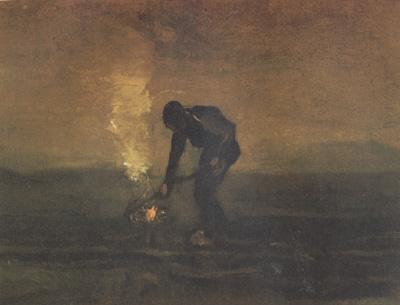 Vincent Van Gogh Peasant Burning Weeds (nn04) Germany oil painting art
